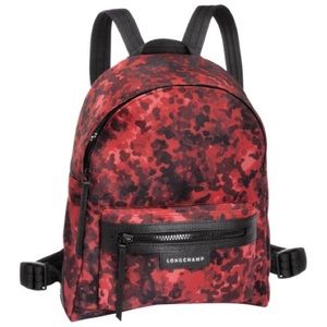 Longchamp backpack neo nylon fantaisie ruby red
